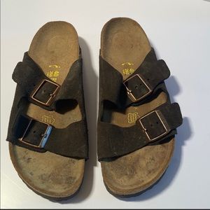 Birkenstock Brown Leather Arizona Sandals